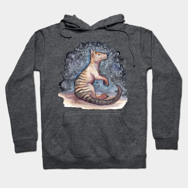 Thylacine Dreamer Hoodie by Painting Dragon Feathers